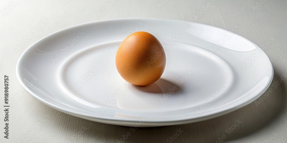 Egg on a white plate, food styling concept, egg, plate, breakfast, food, fresh, organic, healthy, cooking, meal Egg on a white plate, food styling concept, egg, plate, breakfast, food, fresh, organic, healthy, cooking, meal