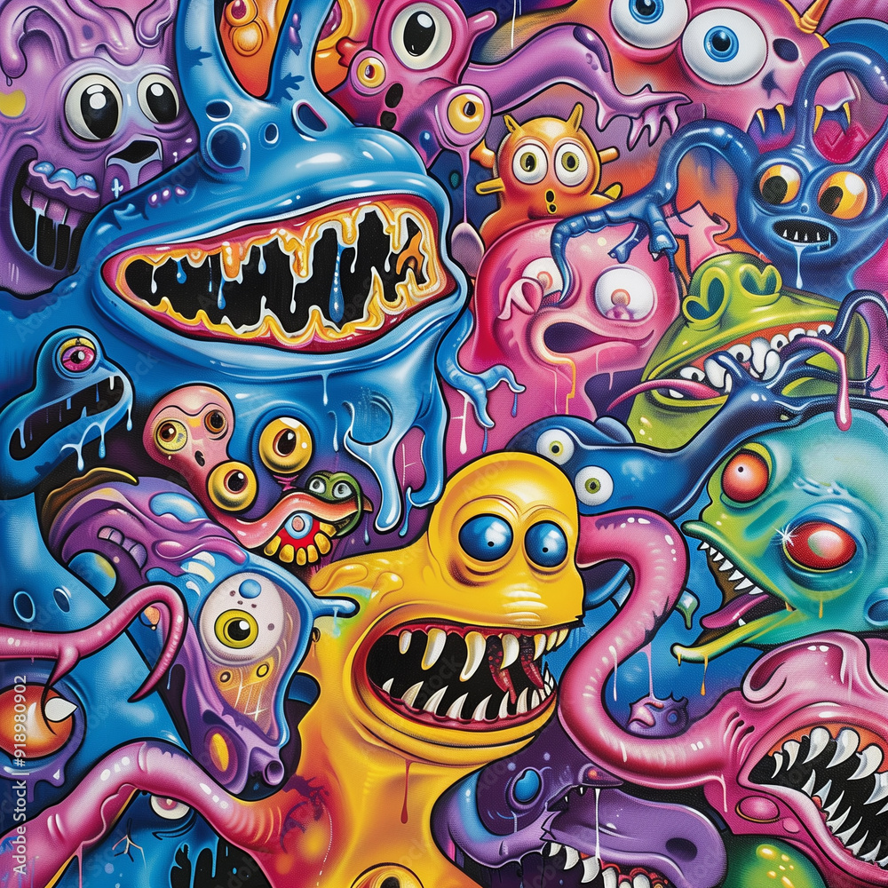 Art of colorful monster Art of colorful monster