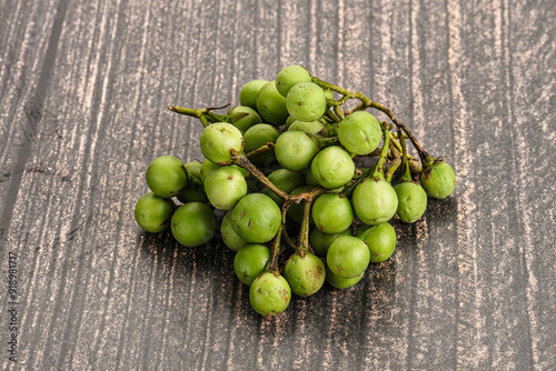 Raw ripe wild pea eggplant photo