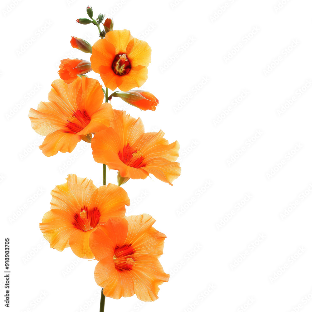 custom made wallpaper toronto digitalIsolated Orange Snapdragon Flower with Multiple Blooms and Buds.