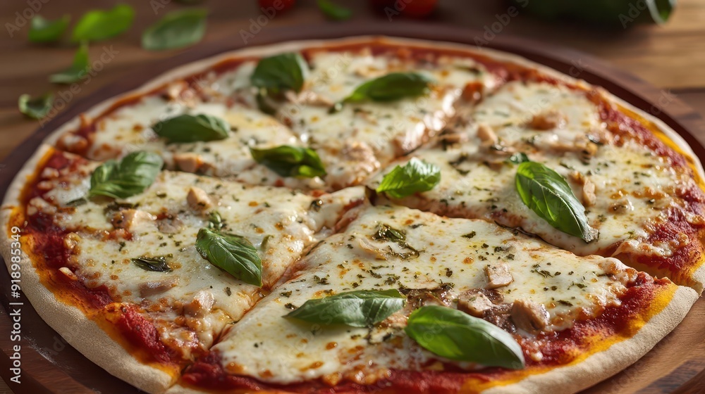 Gourmet pizza with a thin crust, topped with fresh ingredients and melted cheese, pizza perfection, culinary masterpiece, Italian flavors, cheesy goodness, savory satisfaction, Gourmet pizza with a thin crust, topped with fresh ingredients and melted cheese, pizza perfection, culinary masterpiece, Italian flavors, cheesy goodness, savory satisfaction,