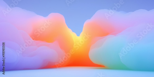 Abstract vibrant clouds background. Celestial hues