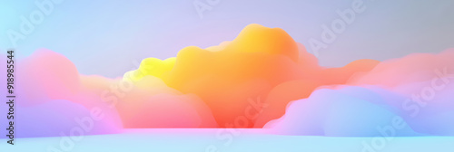 Abstract vibrant clouds background. Celestial hues
