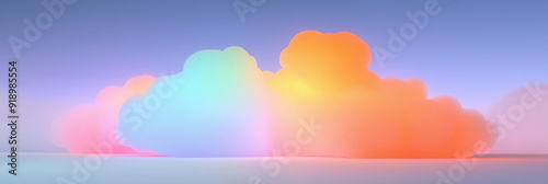 Abstract vibrant clouds background. Celestial hues