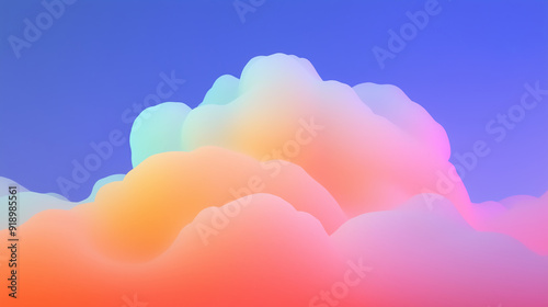 Abstract vibrant clouds background. Celestial hues