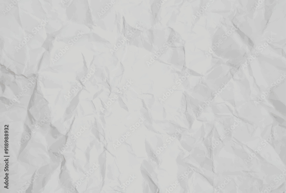 Crumpled sheet of white and gray Notebook Paper. Horizontal background with folds for scrapbooking. Blank banner with uneven Texture Crumpled sheet of white and gray Notebook Paper. Horizontal background with folds for scrapbooking. Blank banner with uneven Texture