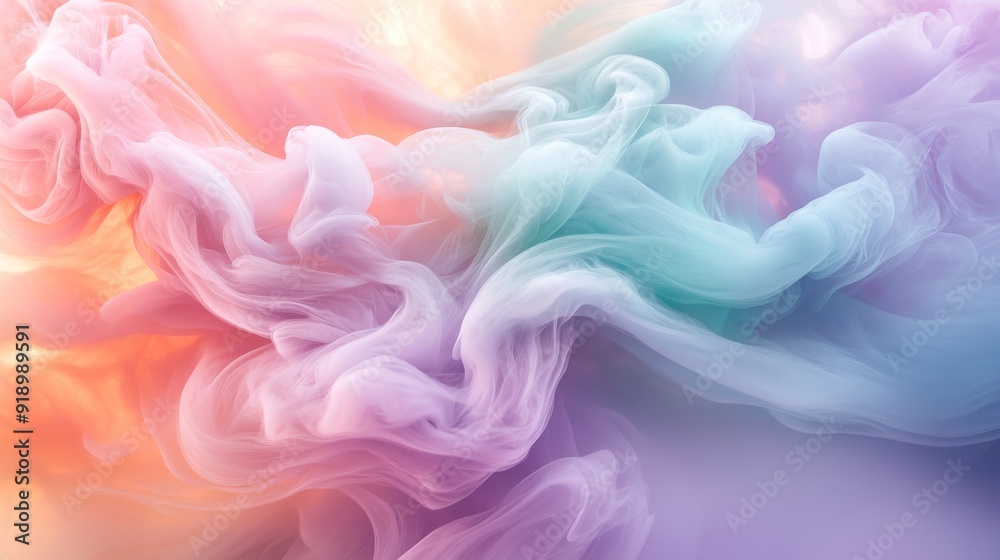 Abstract Swirling Pastel Colors in a Soft, Dreamy Texture Abstract Swirling Pastel Colors in a Soft, Dreamy Texture