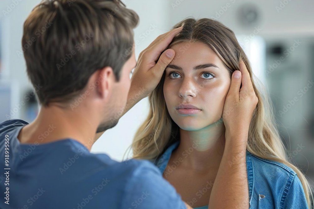 Professional hypnotherapist holds woman's hand during hypnotic therapy session. Beautiful individuals undergoing hypnotic treatment. Professional hypnotherapist holds woman's hand during hypnotic therapy session. Beautiful individuals undergoing hypnotic treatment.