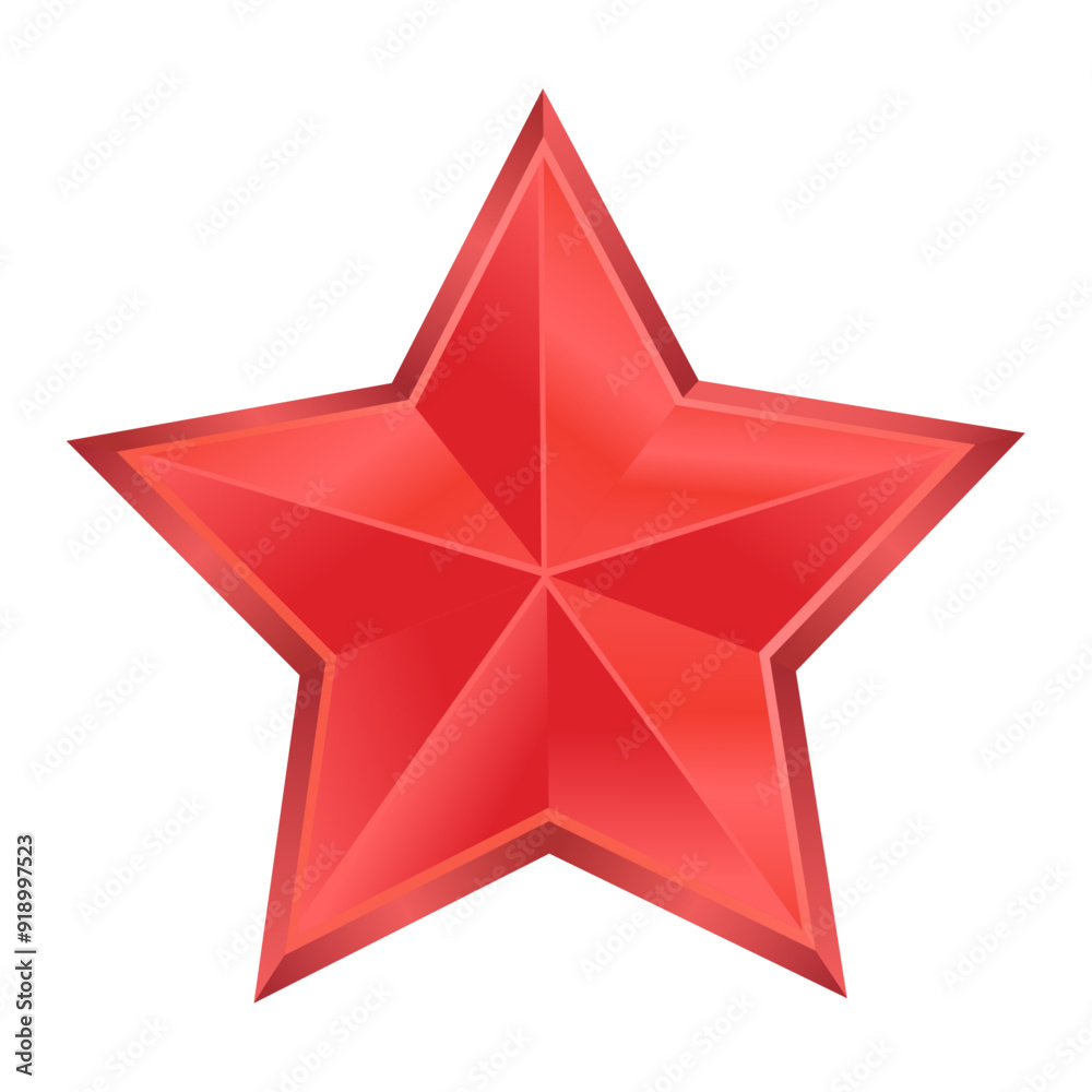 Realistic star isolated illustration on a white background Realistic star isolated illustration on a white background