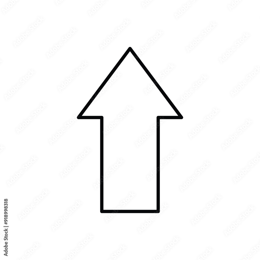 arrow up line icon with white background vector stock illustration arrow up line icon with white background vector stock illustration