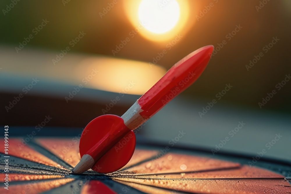 red dart on a wooden table red dart on a wooden table