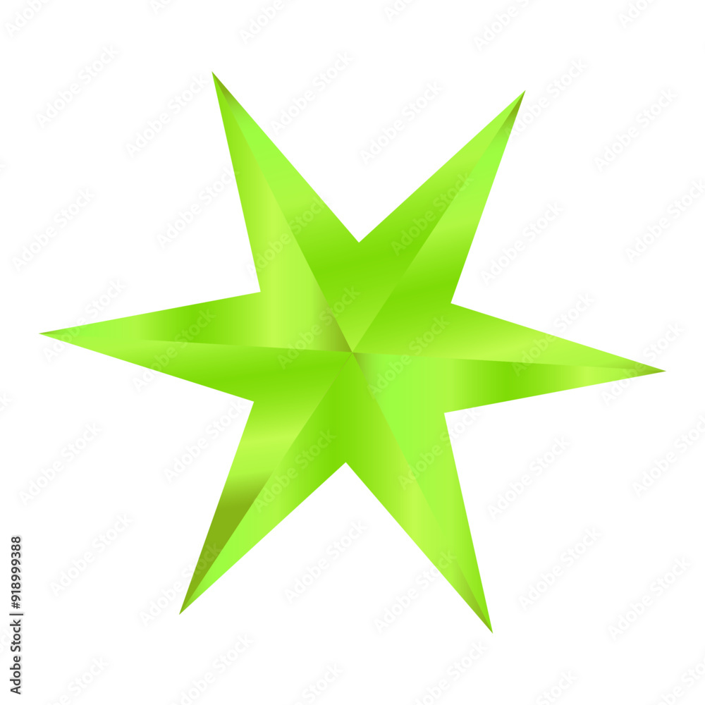 Fototapeta premium Six end star illustration Minimalistic star icon isolated illustration on the white