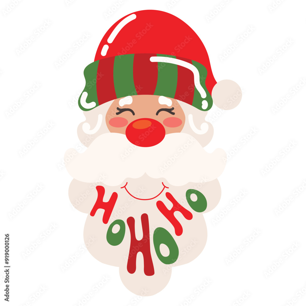 Cute Santa Claus face vector cartoon illustration Cute Santa Claus face vector cartoon illustration