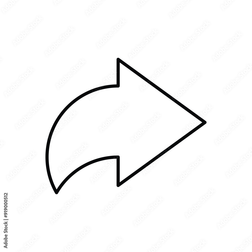 arrow right line icon with white background vector stock illustration arrow right line icon with white background vector stock illustration