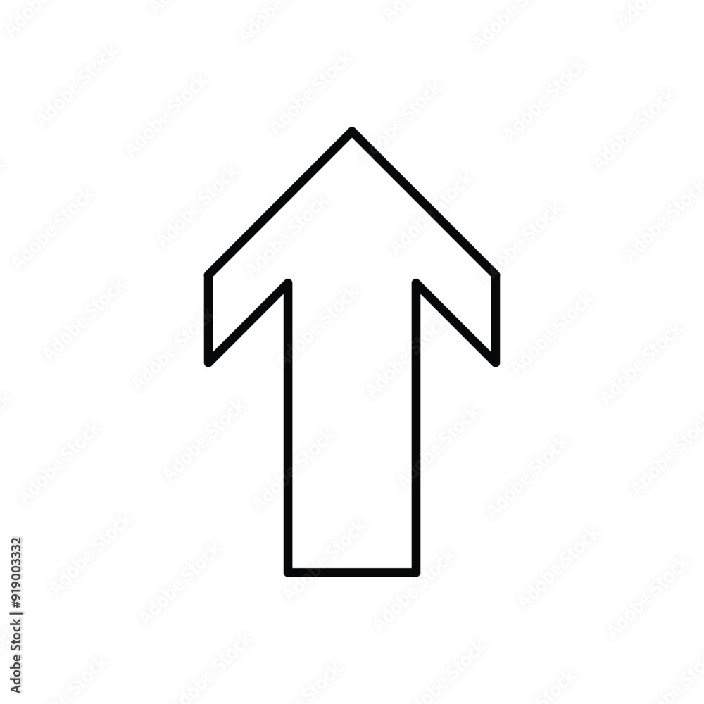 arrow up line icon with white background vector stock illustration arrow up line icon with white background vector stock illustration