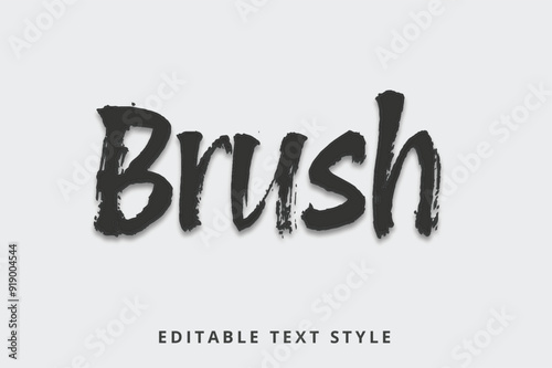 Brush 3d text effect