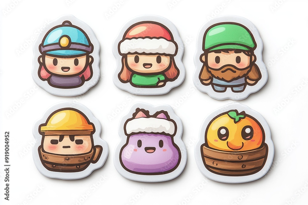 Cute Cartoon Character Stickers Cute Cartoon Character Stickers