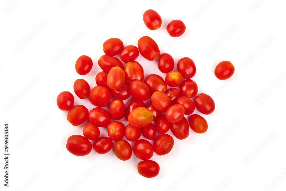 Fresh cherry tomatoes, isolated on white background. Fresh cherry tomatoes, isolated on white background.