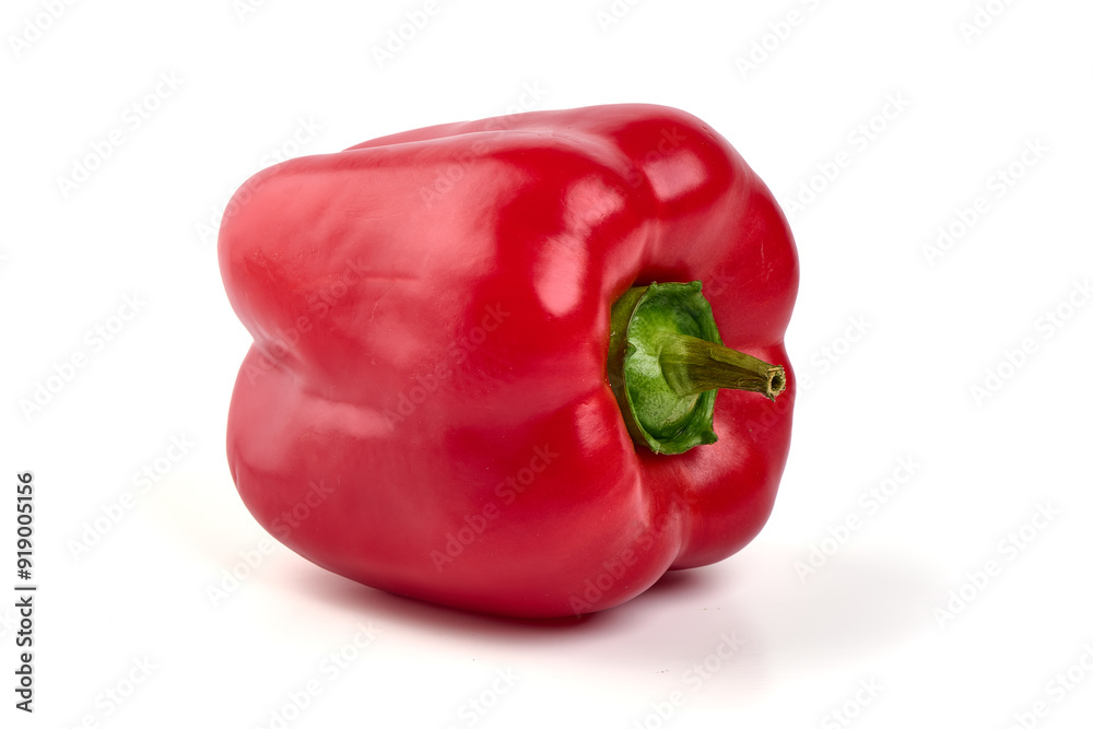 Red ripe bellpeppers, isolated on white background. Red ripe bellpeppers, isolated on white background.