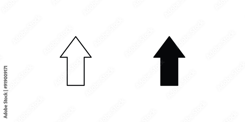 arrow up set icon with white background vector stock illustration arrow up set icon with white background vector stock illustration
