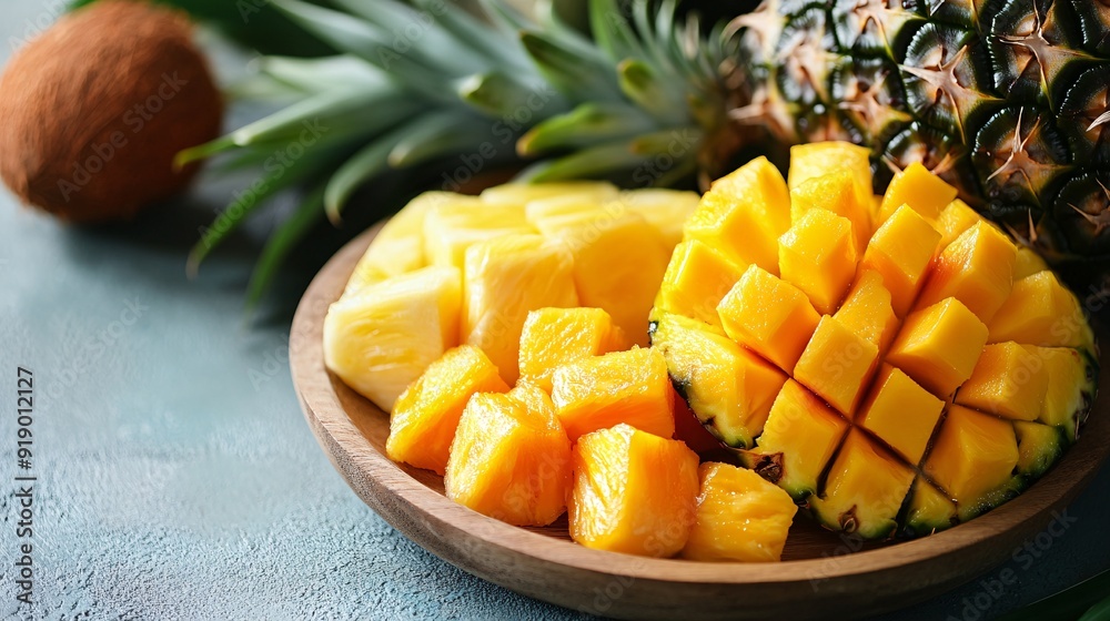 Tropical Bliss A Vibrant Platter of Exotic Fruits Featuring Juicy Pineapple and Creamy Coconut Perfectly Crafted for Your Next Summer Gathering Tropical Bliss A Vibrant Platter of Exotic Fruits Featuring Juicy Pineapple and Creamy Coconut Perfectly Crafted for Your Next Summer Gathering