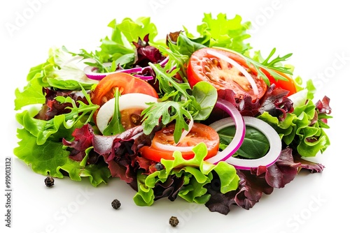 Salad isolated on a white background photo