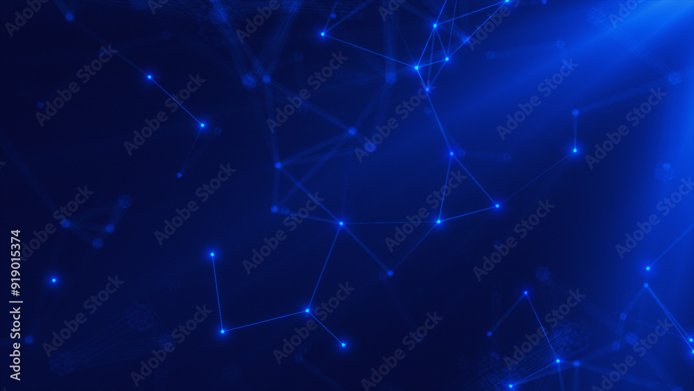 Blue weave with glowing lines and dots, abstract futuristic network, digital connections, technological grid Blue weave with glowing lines and dots, abstract futuristic network, digital connections, technological grid