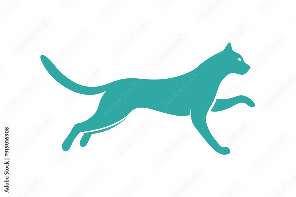 Fototapeta premium A jumping Cat vector illustration