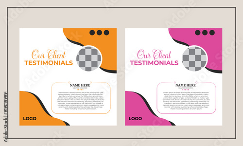 Creative client testimonial design