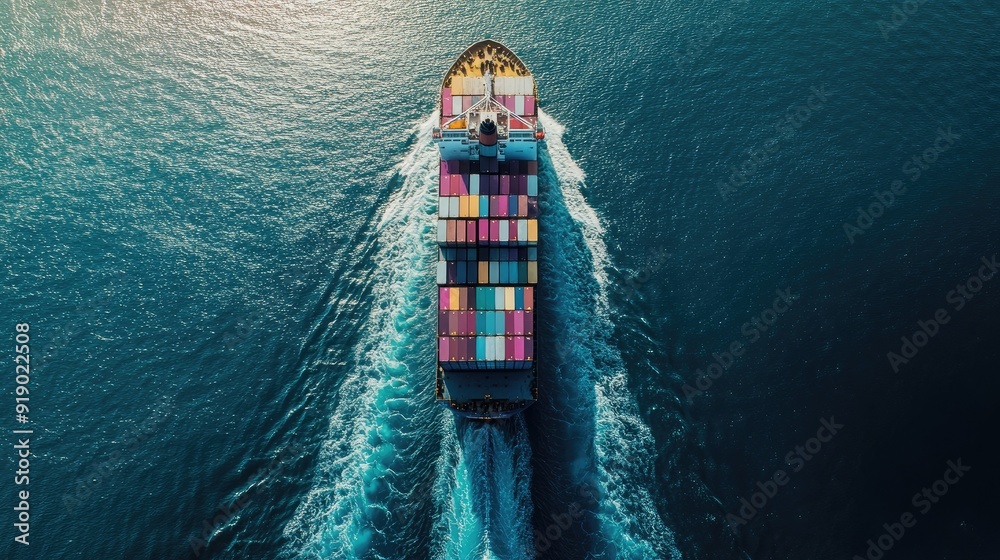 Maritime Transportation: Cargo Ship at Sea Maritime Transportation: Cargo Ship at Sea
