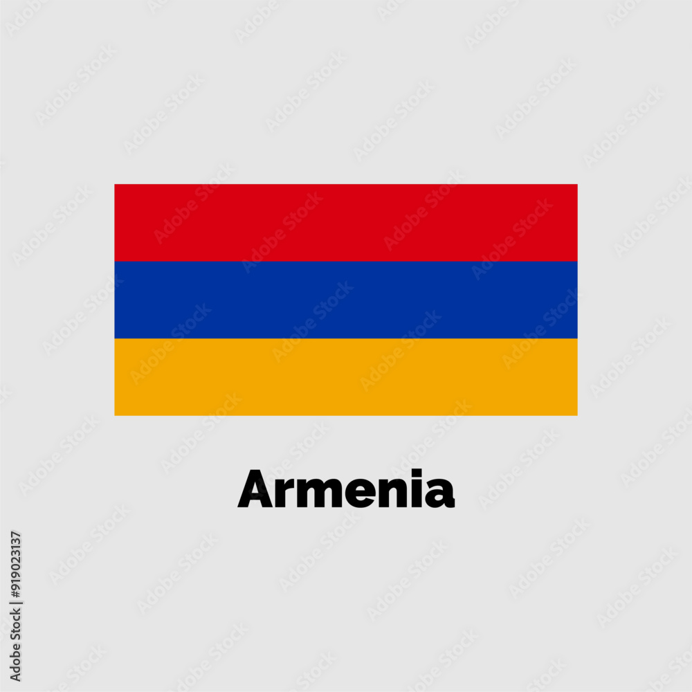 Armenia flag design vector illustration on a gray background for graphic and web design. Armenia flag design vector illustration on a gray background for graphic and web design.