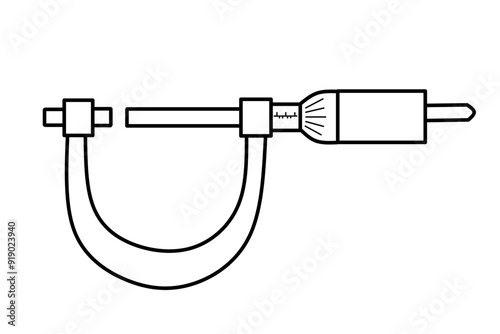 Micrometer sketch illustration