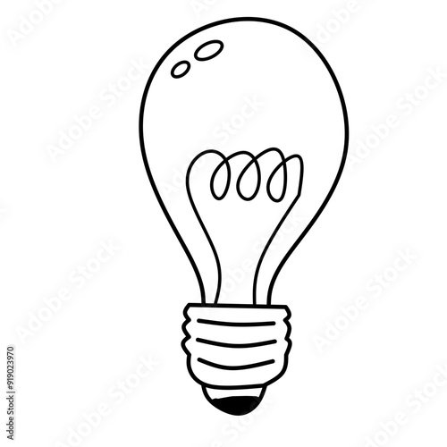 Cute lightbulp sketch