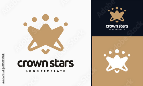 King Queen Crown with stars logo idea