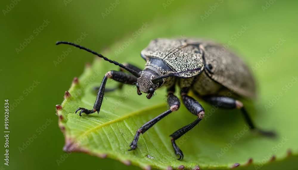 stinky bug on the leaf , macro bug photography stinky bug on the leaf , macro bug photography