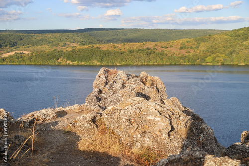 Picturesque landscape view from the amazing Pchelina Dam in Bulgaria, general view
