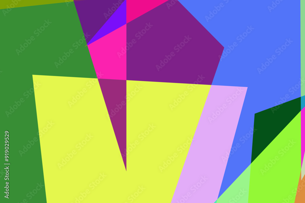 Obraz premium Colorful flat abstract geometric psychedelic pop art poster background