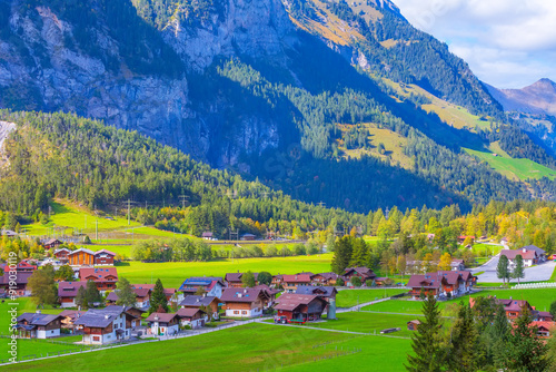 Kandersteg, mountains panorama, Switzerland photo