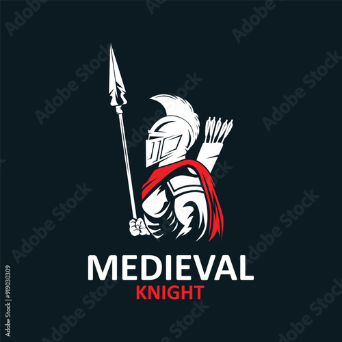 medieval knight logo icon design. This logo represents solidarity, leadership and loyalty