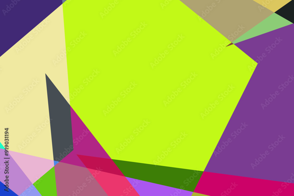 Colorful flat abstract geometric psychedelic pop art poster background