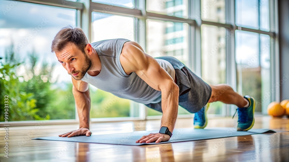 Obraz premium Create a full-body workout routine using only resistance bands.