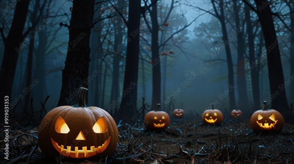 halloween pumpkin in the night halloween pumpkin in the night
