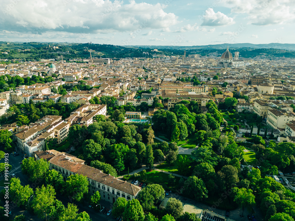 Obraz premium Aerial view of Florence downtown, Tuscany, Italy.