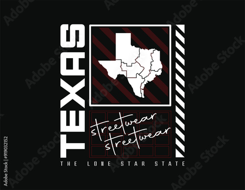 Texas concept streetwear design, urban style streetwear template for printing t shirt, hoodie, poster and more