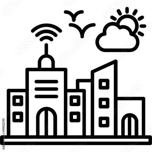 City  Vector Icon Design
