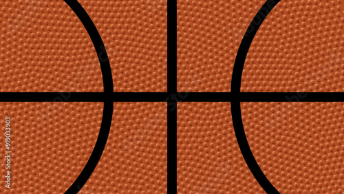 Basketball Ball Realistic Leather Texture with Bumps Pattern Background. Orange Rubber Pebbles Grain Dots Texture. Sports Theme Banner Backdrop. Vector Illustration.