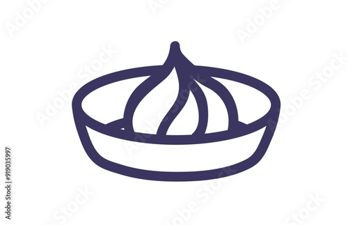 Wasabi swirl in bowl, traditional Asian condiment, horseradish paste. Spicy p...