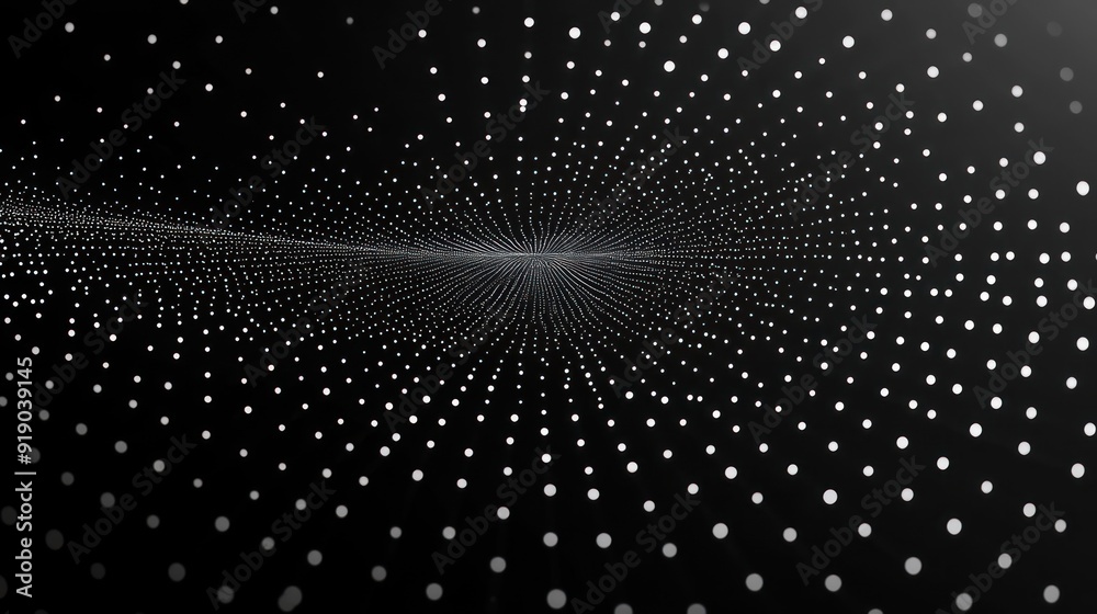Abstract White Dots Pattern on a Black Background Abstract White Dots Pattern on a Black Background