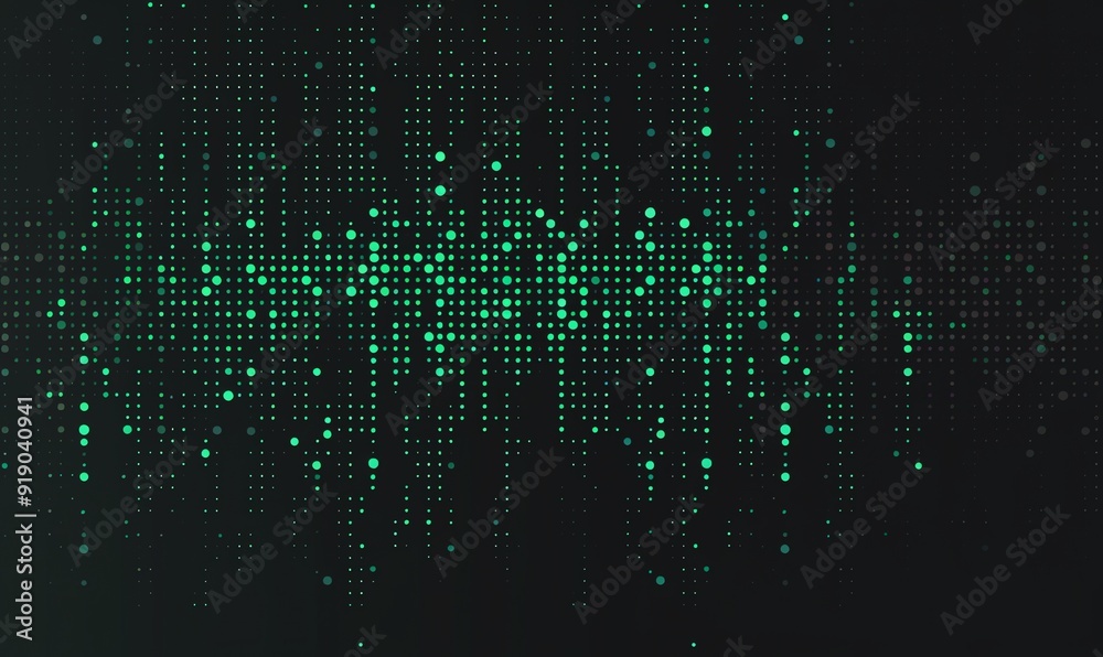 Abstract Green and Blue Dots Scattered on a Black Background Modern Digital Art Abstract Green and Blue Dots Scattered on a Black Background Modern Digital Art