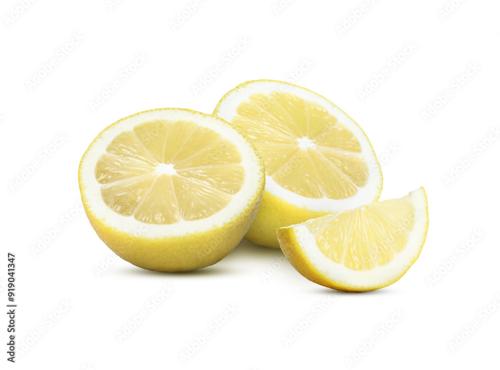 Fresh ripe lemon fruits isolated on white Fresh ripe lemon fruits isolated on white
